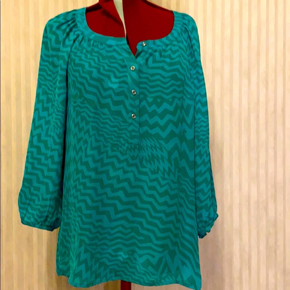 Patterned Banana Republic blouse